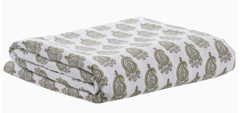 JOHN ROBSHAW $400 Nilay Leaf organic queen duvet cover